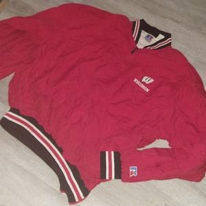 VTG Wisconsin Badgers 1/4 Zip-Up Windbreaker